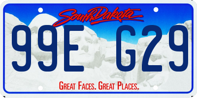 SD license plate 99EG29