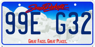 SD license plate 99EG32