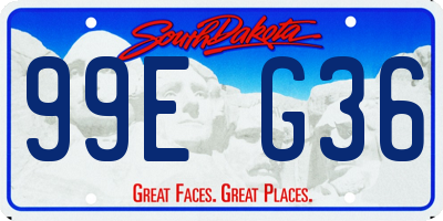 SD license plate 99EG36