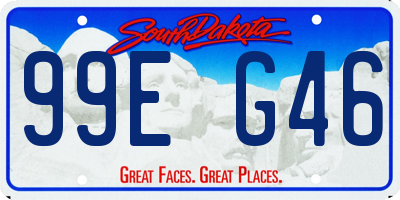 SD license plate 99EG46