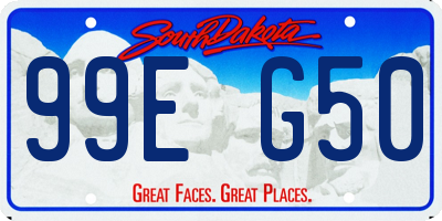 SD license plate 99EG50