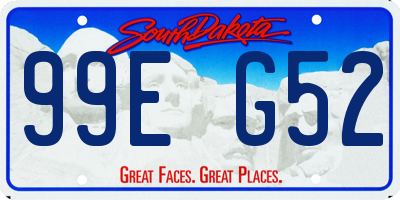 SD license plate 99EG52