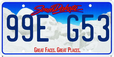 SD license plate 99EG53