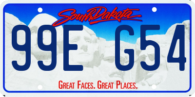 SD license plate 99EG54