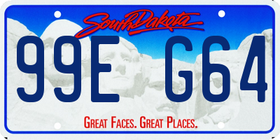 SD license plate 99EG64