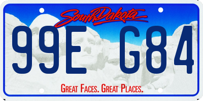 SD license plate 99EG84