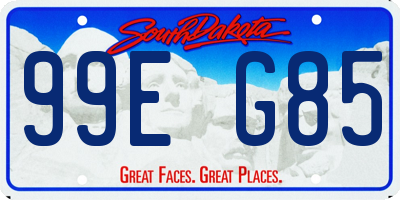 SD license plate 99EG85