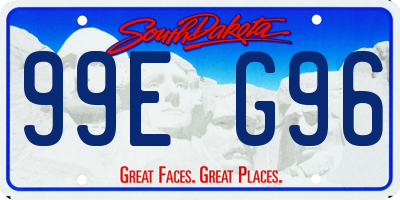 SD license plate 99EG96