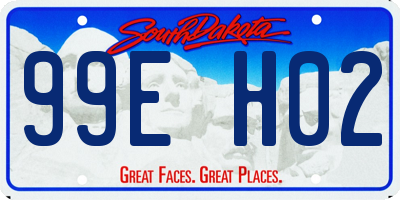 SD license plate 99EH02