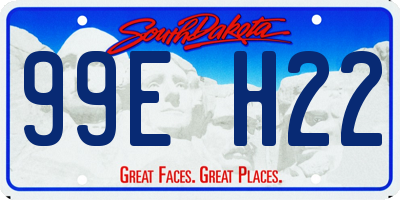 SD license plate 99EH22