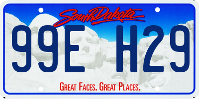 SD license plate 99EH29