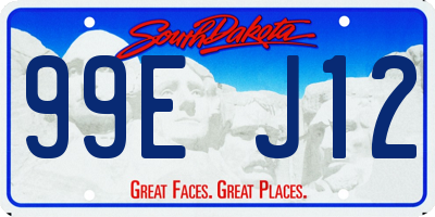 SD license plate 99EJ12