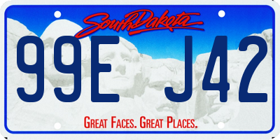 SD license plate 99EJ42