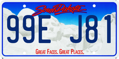 SD license plate 99EJ81