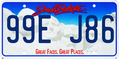 SD license plate 99EJ86