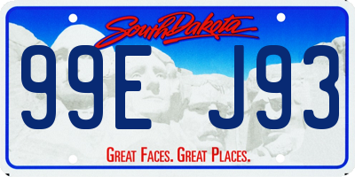 SD license plate 99EJ93