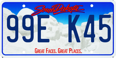 SD license plate 99EK45