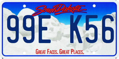 SD license plate 99EK56