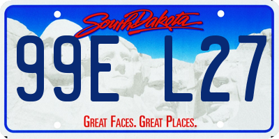 SD license plate 99EL27