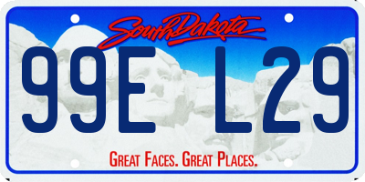 SD license plate 99EL29