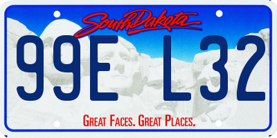 SD license plate 99EL32