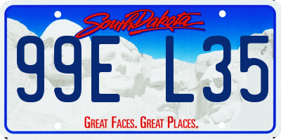 SD license plate 99EL35