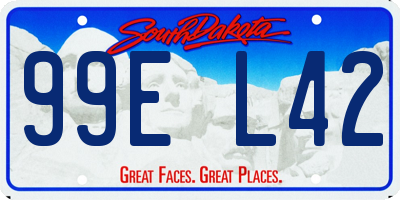 SD license plate 99EL42
