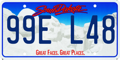 SD license plate 99EL48