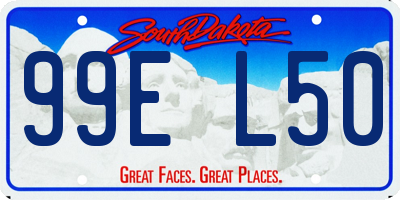 SD license plate 99EL50