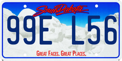 SD license plate 99EL56