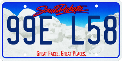SD license plate 99EL58