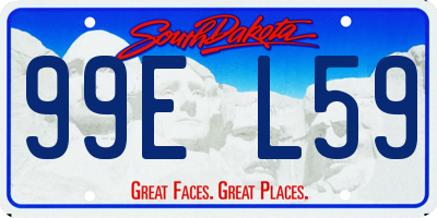 SD license plate 99EL59