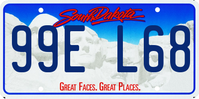 SD license plate 99EL68