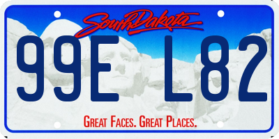SD license plate 99EL82