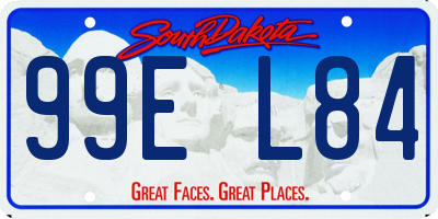 SD license plate 99EL84