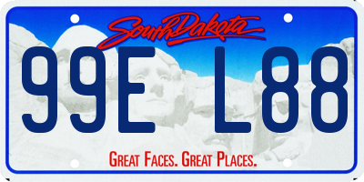 SD license plate 99EL88