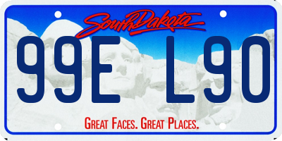 SD license plate 99EL90