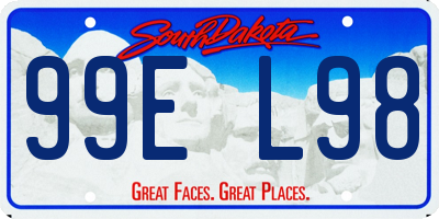 SD license plate 99EL98