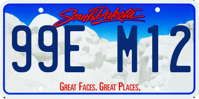 SD license plate 99EM12