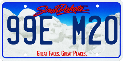 SD license plate 99EM20