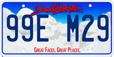 SD license plate 99EM29