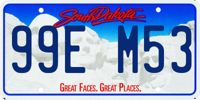 SD license plate 99EM53