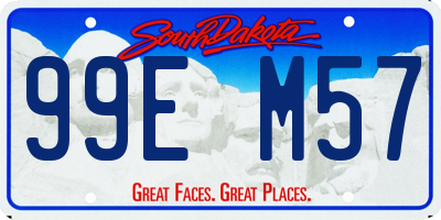 SD license plate 99EM57