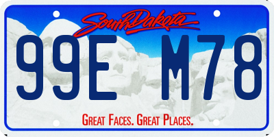 SD license plate 99EM78