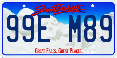 SD license plate 99EM89