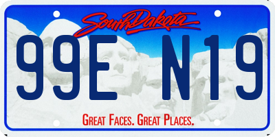 SD license plate 99EN19