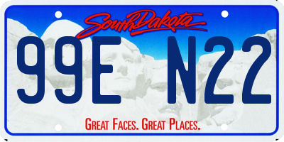 SD license plate 99EN22