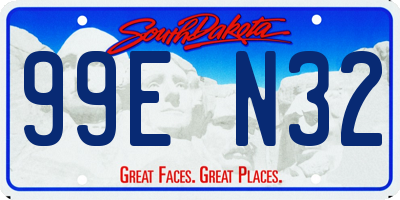 SD license plate 99EN32