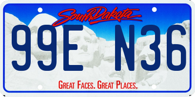 SD license plate 99EN36