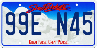 SD license plate 99EN45